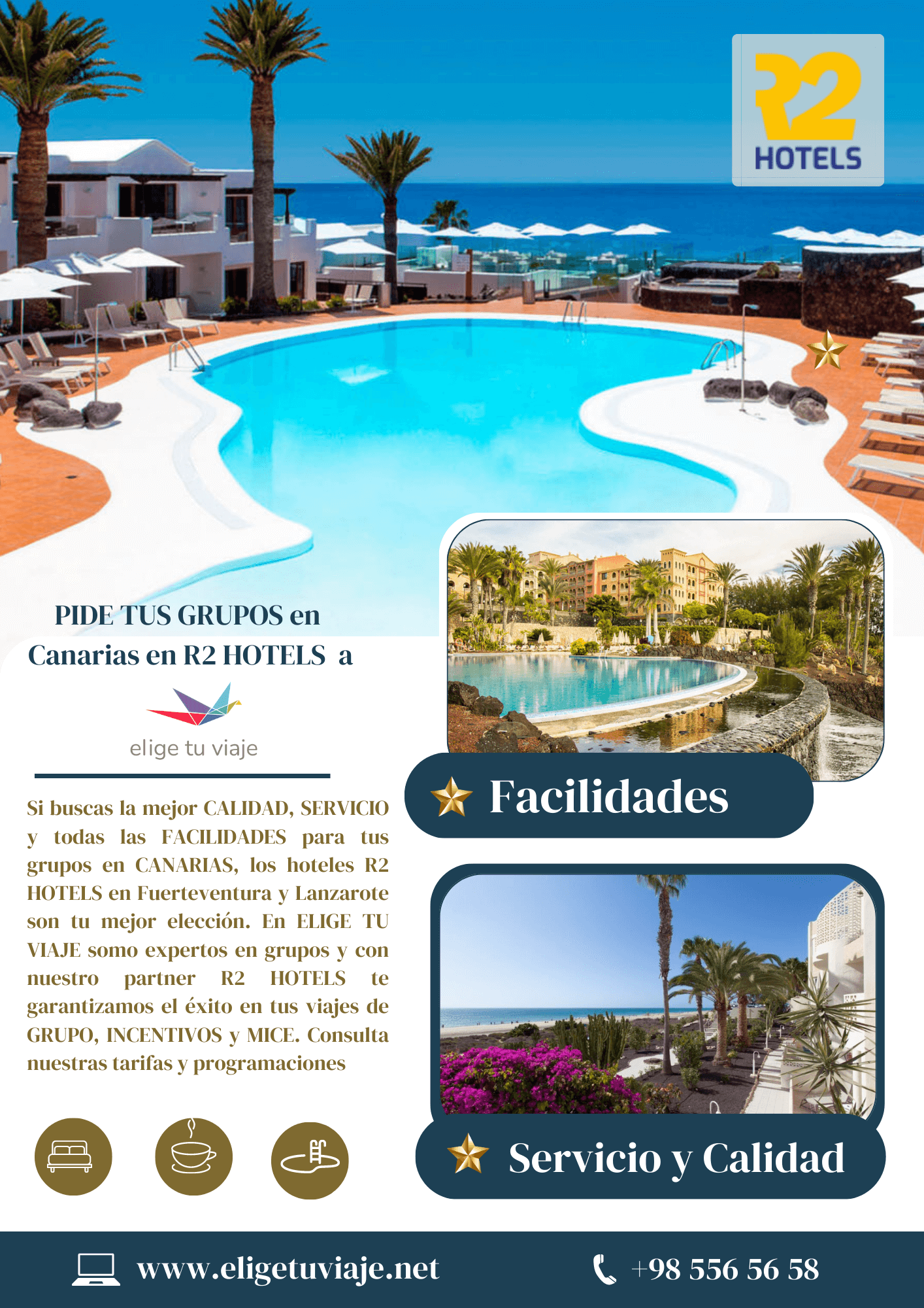 ELIGE Tus Grupos en Canarias, R2 Hotels, con Agencia de Viajes Elige tu Viaje